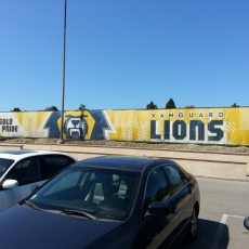 Vanguard Lions Mesh Fence Banner
